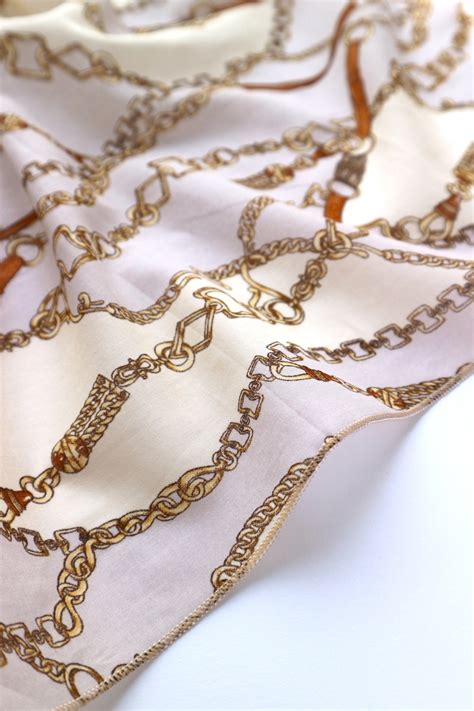 The Moon Bond Kemer Ve Zincir Desenli Nude Pamuk Fular Fiyat Yorumlar Trendyol