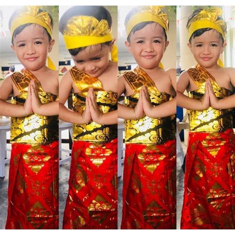 Jual Baju Adat Bali Anak Pakaian Adat Anak Bali Shopee Indonesia