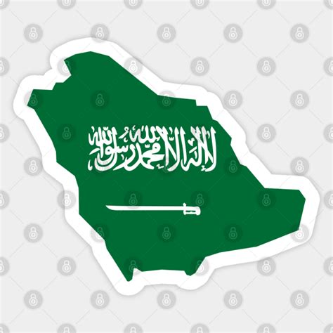 Saudi Arabia Flag Map Saudi Arabia Sticker Teepublic