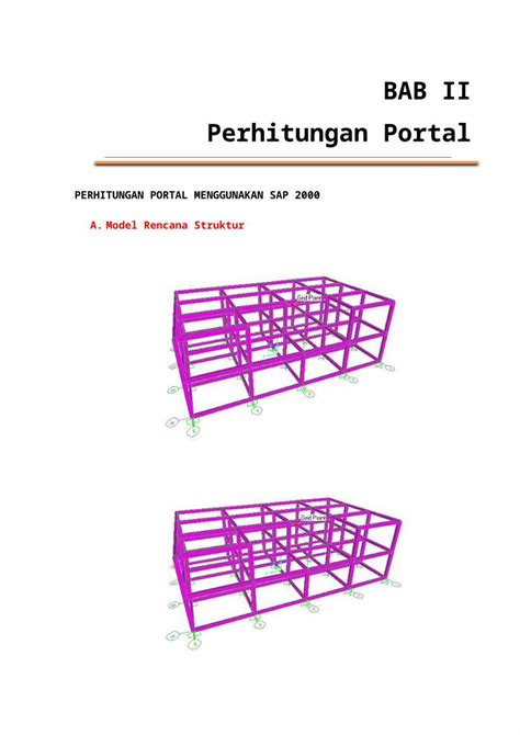 Docx Perhitungan Portal Menggunakan Sap 2000 Lia Pdfslidenet