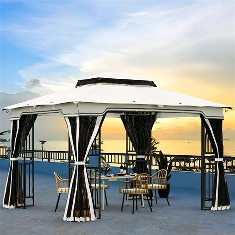 Dextrus X Gazebo Outdoor Steel Canopy With Removable Mosquito