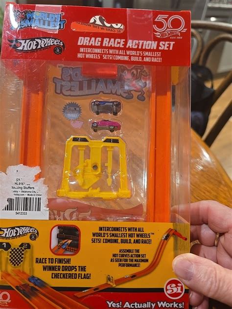 New In Box Worlds Smallest Hot Wheels Drag Race Action Set EBay