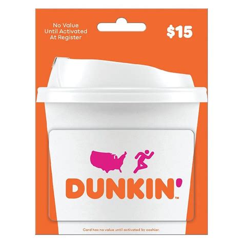 Dunkin' Donuts Gift Card $15 | Dunkin donuts gift card, Donut gifts ...