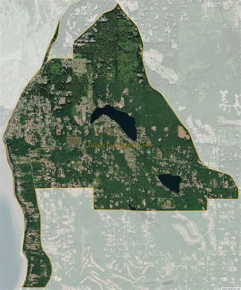 Map of Warm Beach CDP - Thong Thai Real