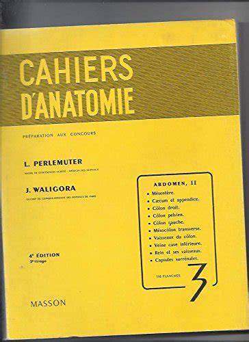 Cahiers D Anatomie Perlemuter Amazon Books