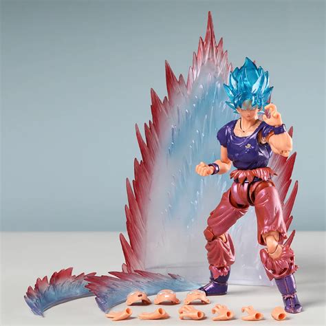 Figura DE ACCI N DE DragonBall Shining Soul Blue Goku Kaio Ken Modelo