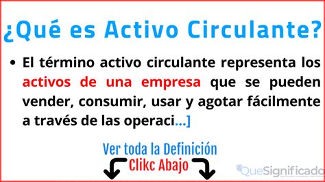 Activo Circulante Definici N En Contabilidad Y Finanzas