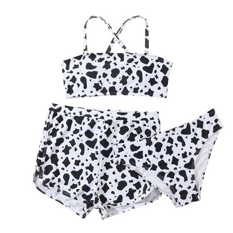 Itsun Girls Bathing Suits Girls Piece Bikini Swimsuits Tween Bathing Suit Floral Swimwear With