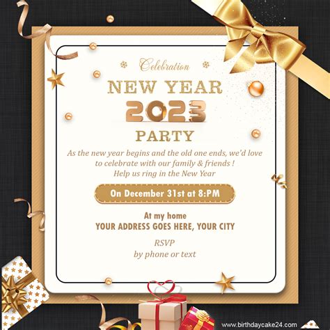 Free New Year 2023 Party Invitation Template