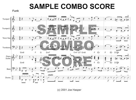 6 Horn Charts Charts And Arrangements For Combo Big Band And Jazz