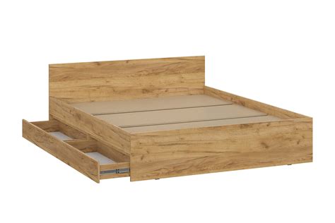 Кровать Скайвуд с ящиками дуб золотой арт. 08-202089 140х200 см ...