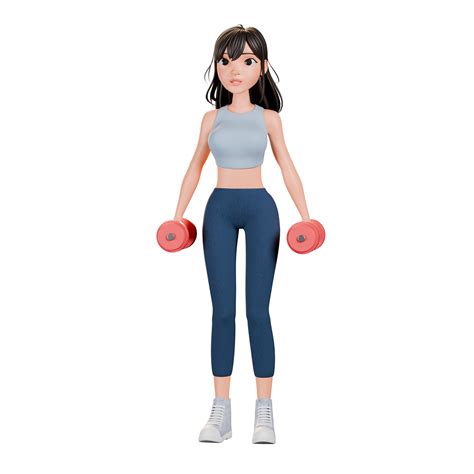 3d Strong Fitness Routine with Weights 49547861 PNG