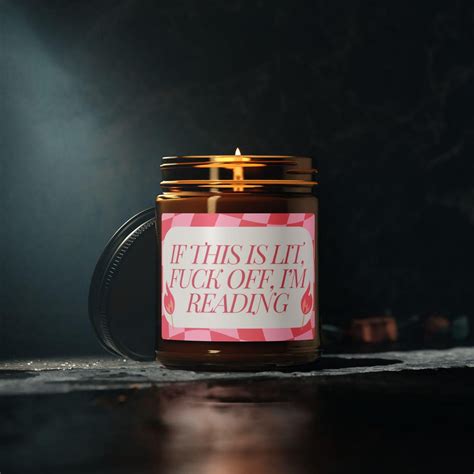 If Lit Fuck Off I M Reading Scented Soy Candle Bookish Gifts For Her Etsy