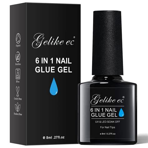 Amazon Gelike EC Gel Nail Glue UV Light 6 In 1 Adhesive Gel Nail