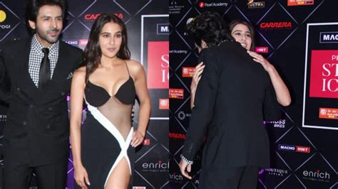 Awww Kartik Aaryan Hugs Sara Ali Khan As They Pose Together For First