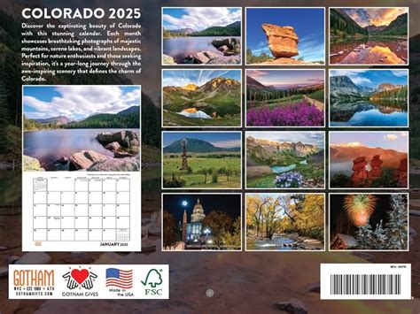 2025 Colorado Calendar Alla Lucita