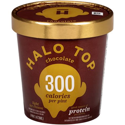 Halo Top Chocolate Light Ice Cream Pint 16 Fl Oz