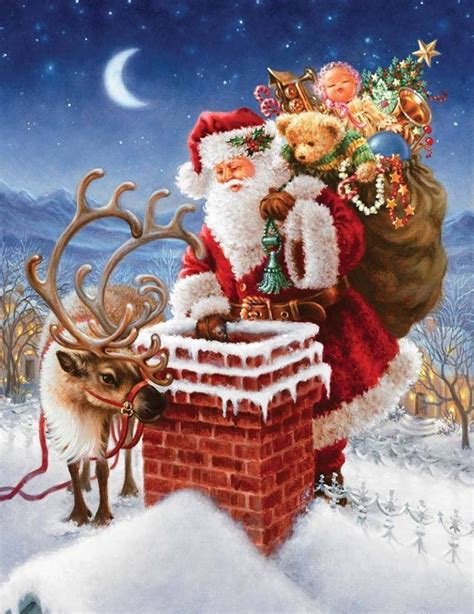 Santa Going Down A Chimney Pictures Photos And Images For Facebook