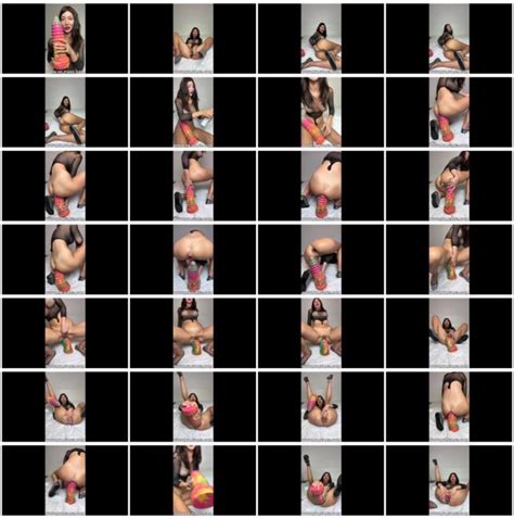 Sparkling Fishnet Fisting Gape Anal Prolapse Fuck Huge Dildo From