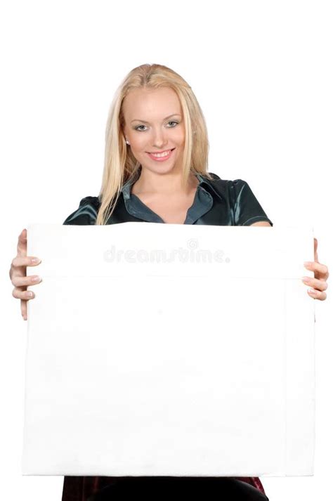 La Publicité De La Fille Blonde Photo stock Image du papier commercial 8500614