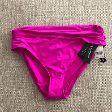 La Blanca Swim La Blanca Island Goddess Overlap Bikini Bottoms Womens Size Orchid Nwt