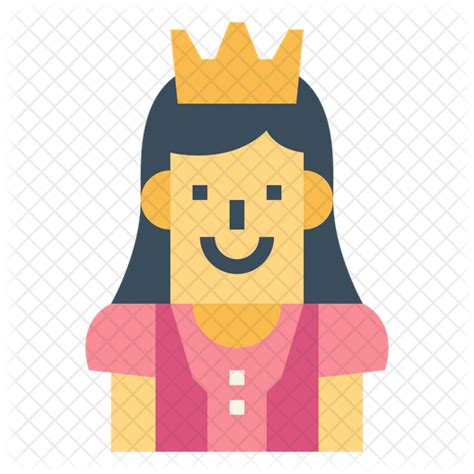 princess icon   flat style