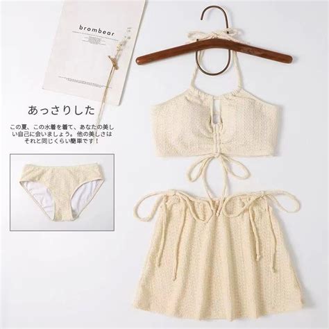 Swimsuit New Women S Bikini Swimsuit Black Three Piece Set Vacation Travel Korea Beach Fashion