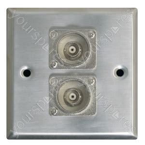 Metal Av Wall Plate With X Bnc Sockets F Xk By Eagle