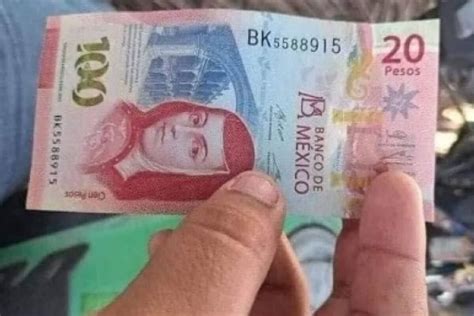 Billete de 120 pesos mexicanos Va al cajero y recibe extraño billete