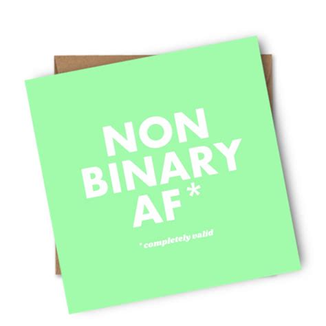 binary af greeting card  pride shop