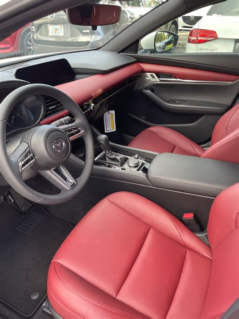 Red Leather Interior In A Mazda