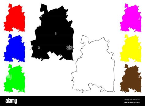 Ekurhuleni City Republic Of South Africa Map Vector Illustration