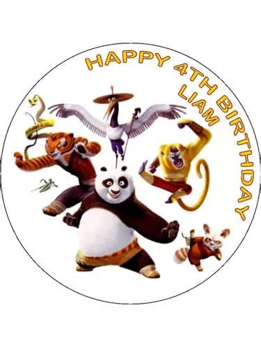 Kung Fu Panda Edible Cake Topper Wafer Icing Birthday