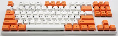 Varmilo VA87M Orange and White White LED TKL Dye Sub PBT Mechanical Ke