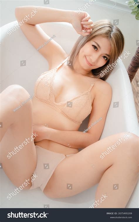 Sexy Asian Woman Nude Lingerie Laying Stock Photo 2075495209 Shutterstock