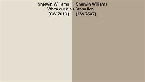 Sherwin Williams White Duck Vs Stone Lion Side By Side Comparison