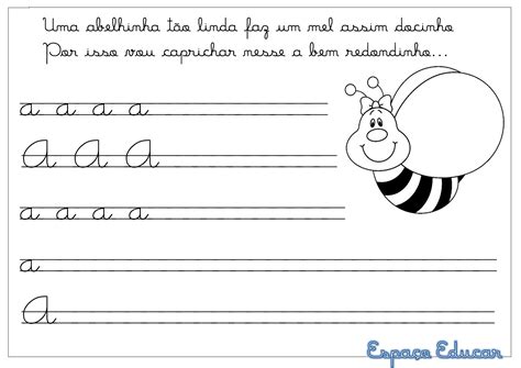 Caligrafia Educação Infantil Caderno Linha Verde Atividades Vogais - 7