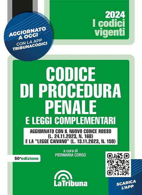 Codice Di Procedura Penale E Leggi Complementari 1 2024 Piermaria