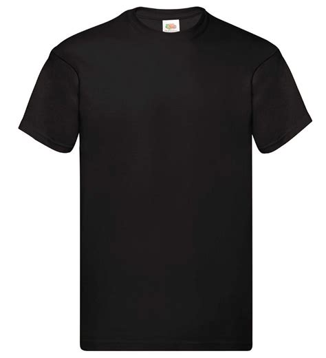 Big Clothing 4 U Fruit Of The Loom Original Full Cut T Shirt Black