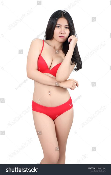 Image Woman Red Bikini Studio On Stock Photo 1918609904 Shutterstock