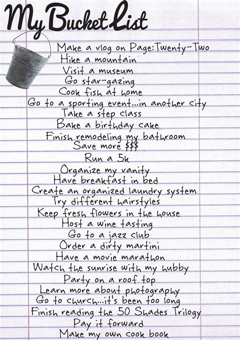 Why You Should Make Bucket Lists