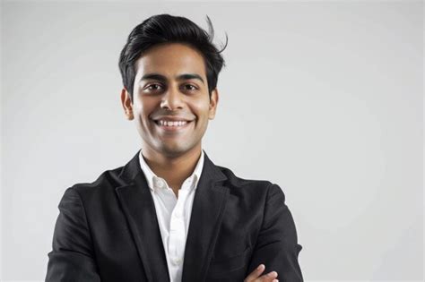 Premium Photo Smiling Indian Young Businessman On White