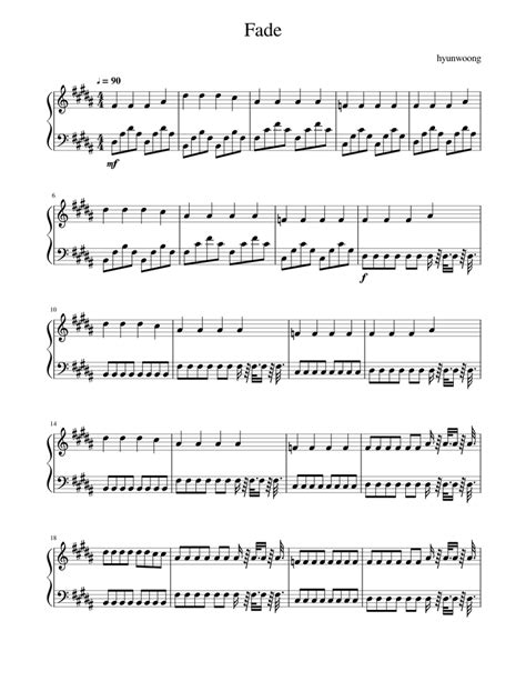 Alan Walker-Fade Sheet music for Piano (Solo) | Musescore.com