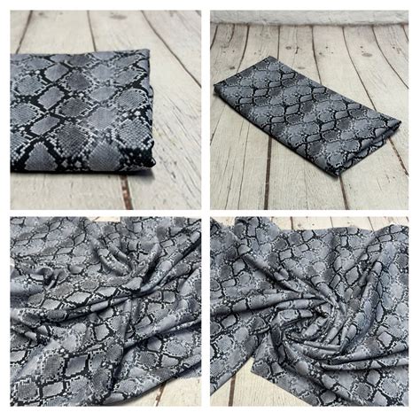 4 Way Stretch Print Nylon Spandex Fabric By The Yard Tricot Swim Wear Bikini Active Wear Snake