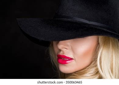 Beautiful Blonde Sexy Model Dressed Black Stock Photo 350063465 Shutterstock