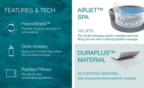SaluSpa Toronto AirJet Plus Inflatable Hot Tub With App Control 5 7 Person