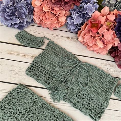 Swim Lake Green High Waist Crochet Bikini W Corset Top Poshmark