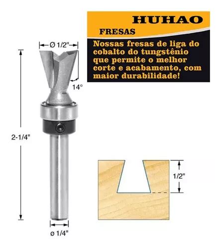 Fresa Rabo De Andorinha Graus Haste Mm Mercadolivre