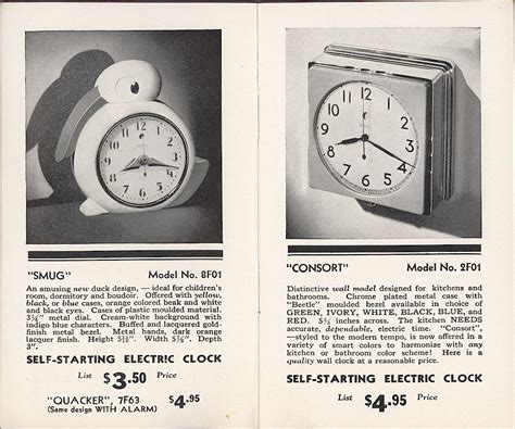 Clock And Watch Catalog Page Telechron Spring 1936 Catalog 6 7