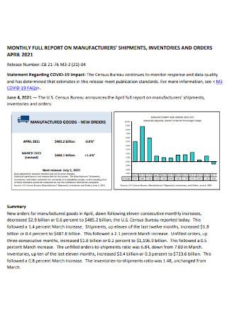 11 SAMPLE Manufacturing Reports In PDF MS Word Adobe XD Google